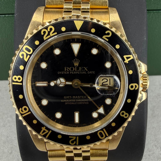 1993 Rolex GMT-MAster II 18K Gull Ref: 16718