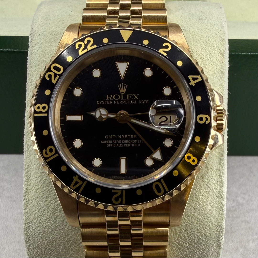 1993 Rolex GMT-MAster II 18K Gull Ref: 16718
