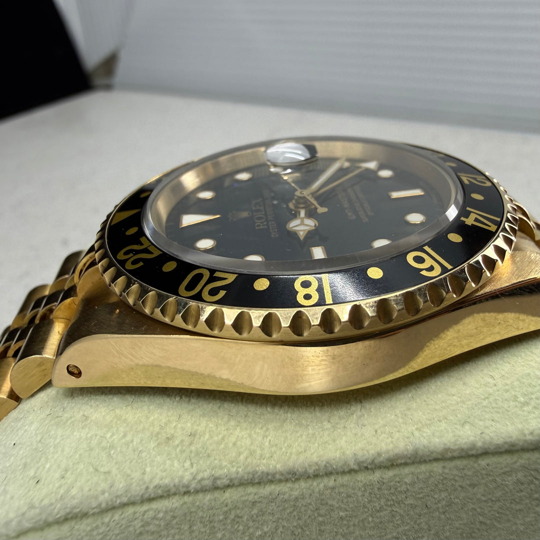 1993 Rolex GMT-MAster II 18K Gull Ref: 16718