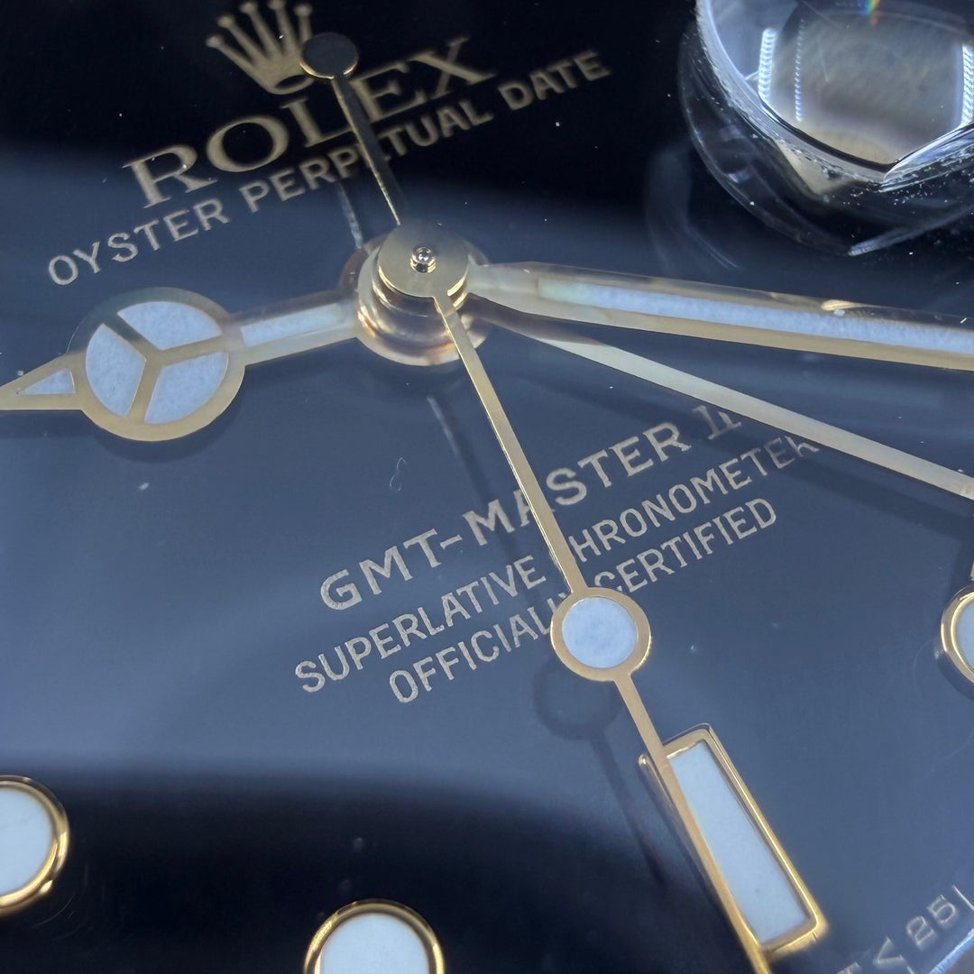 1993 Rolex GMT-MAster II 18K Gull Ref: 16718