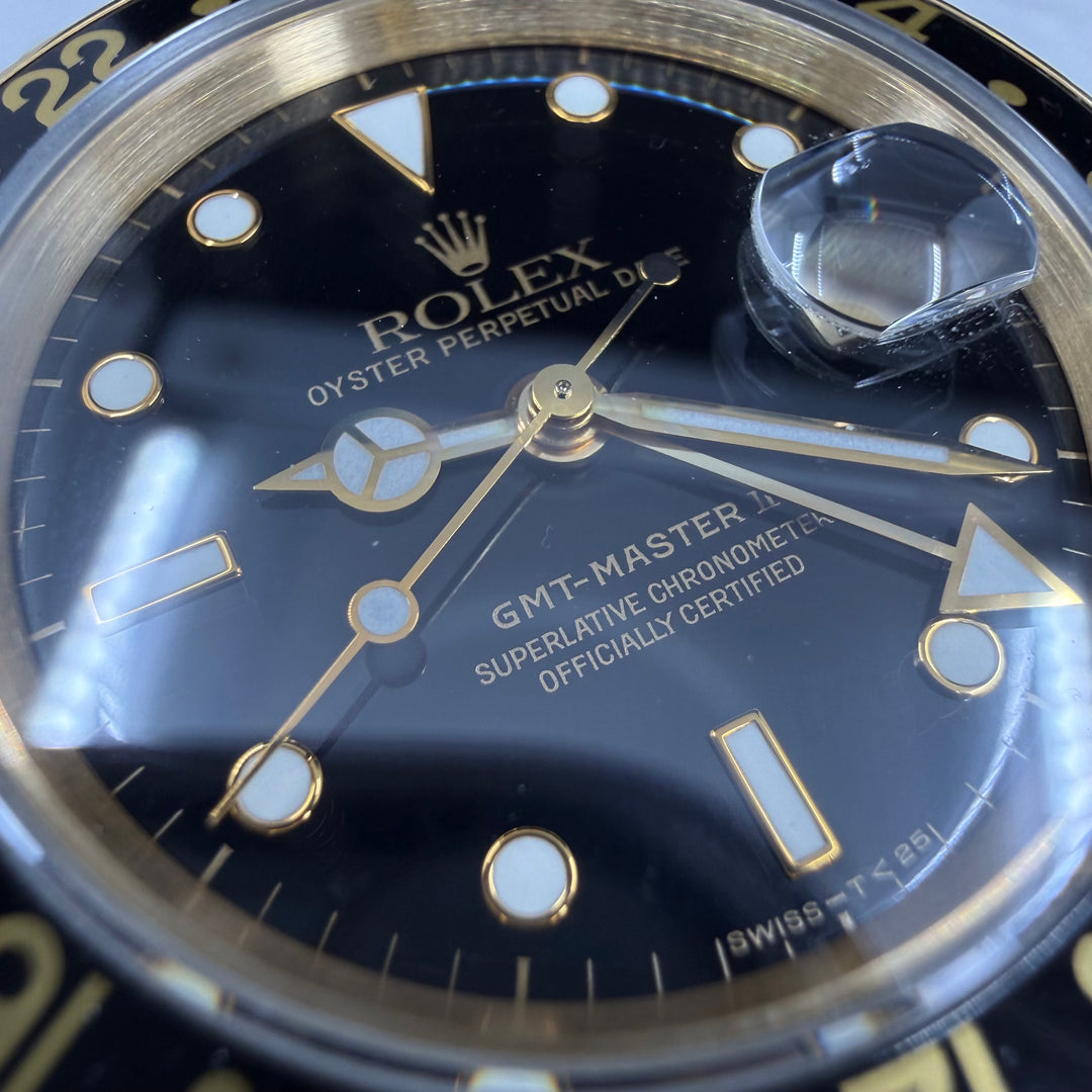 1993 Rolex GMT-MAster II 18K Gull Ref: 16718