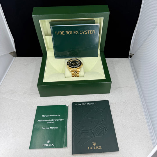 1993 Rolex GMT-MAster II 18K Gull Ref: 16718