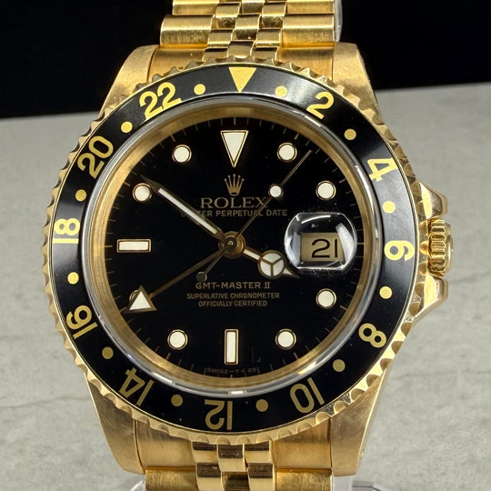 1993 Rolex GMT-MAster II 18K Gull Ref: 16718