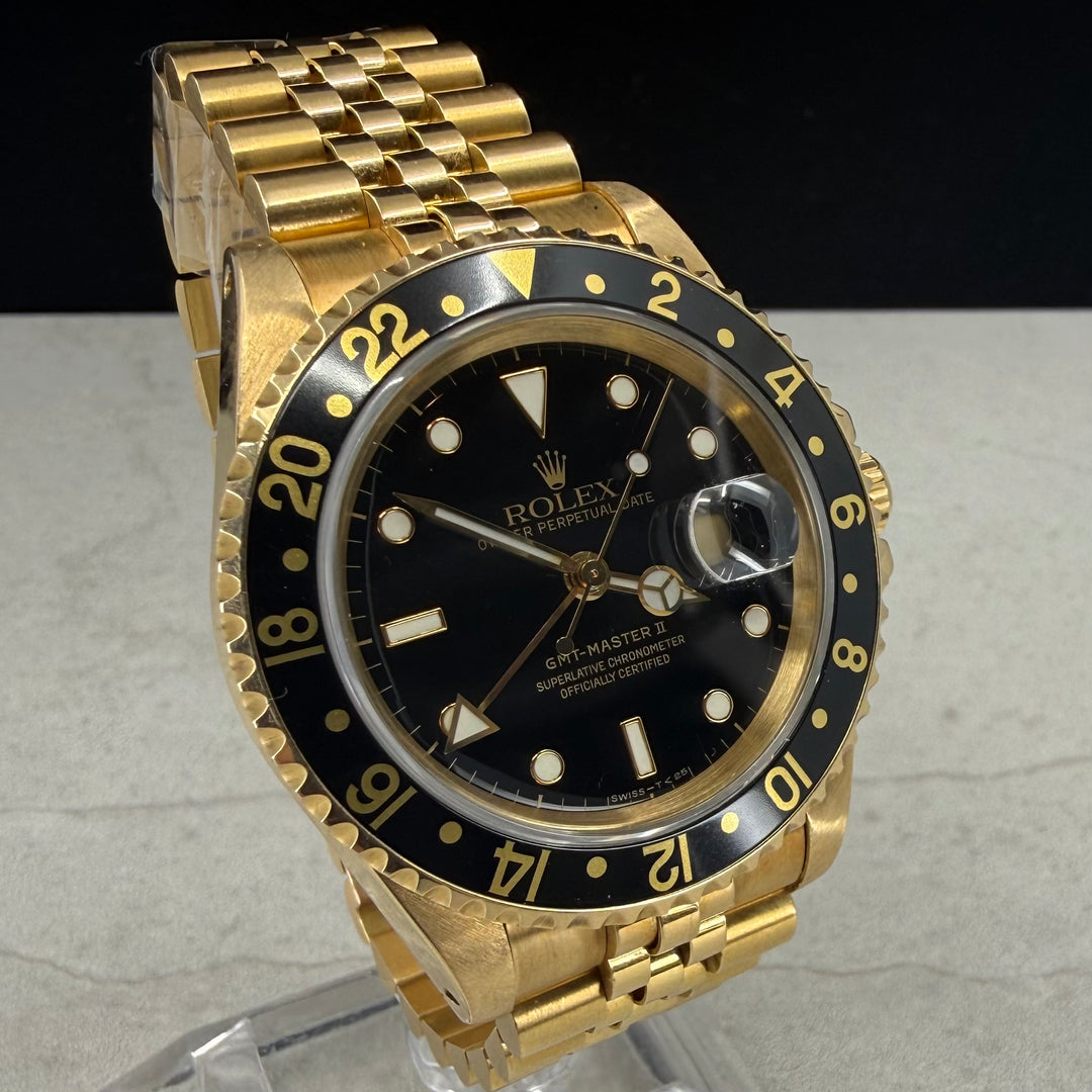 1993 Rolex GMT-MAster II 18K Gull Ref: 16718