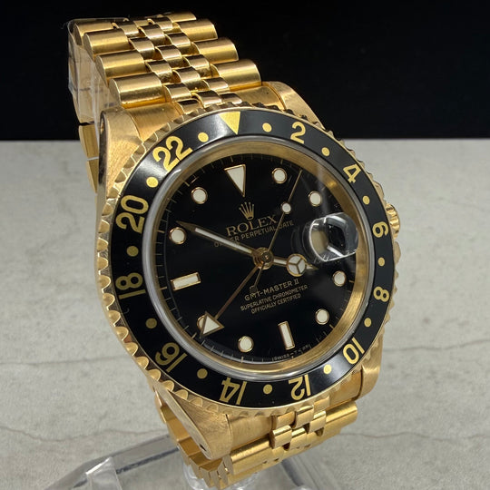1993 Rolex GMT-MAster II 18K Gull Ref: 16718