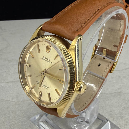 1963 Rolex Oyster Perpetual 34 14K Ref: 1005 Lume Patina