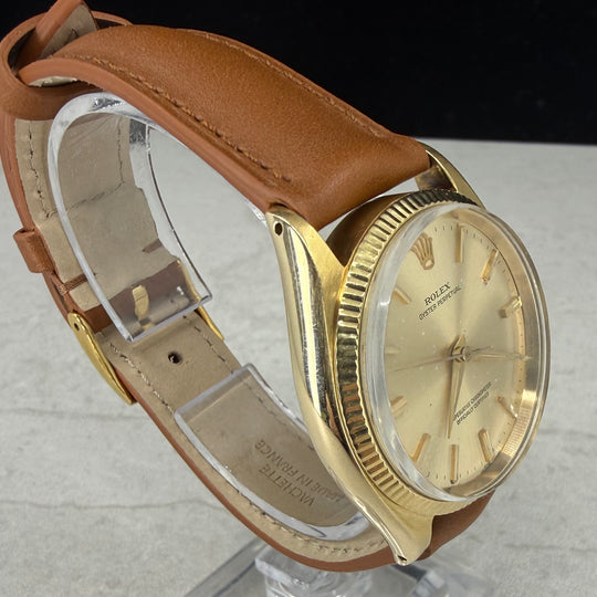 1963 Rolex Oyster Perpetual 34 14K Ref: 1005 Lume Patina
