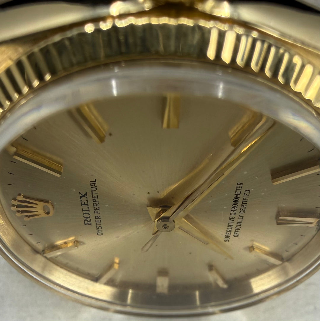 1963 Rolex Oyster Perpetual 34 14K Ref: 1005 Lume Patina