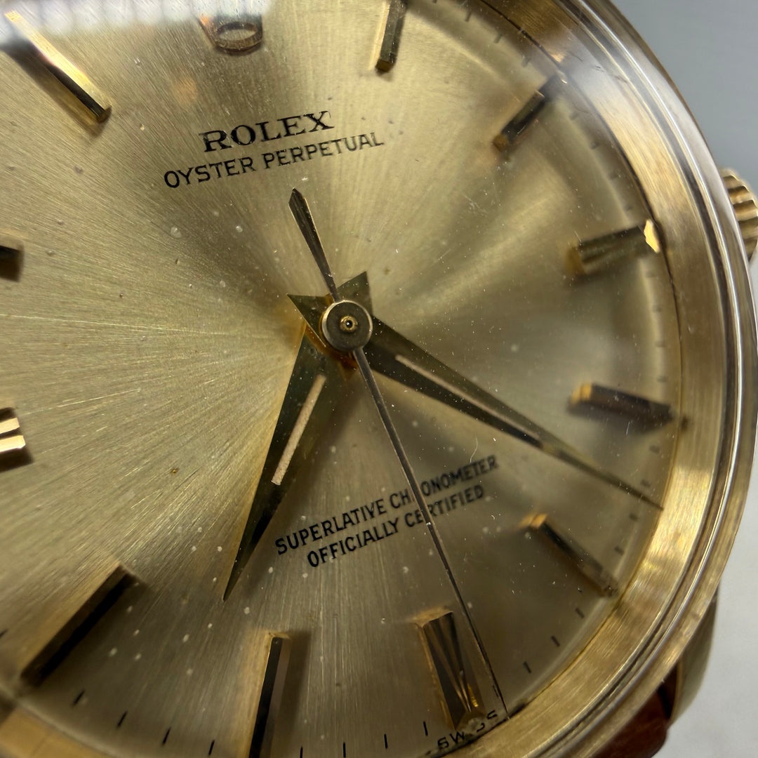 1963 Rolex Oyster Perpetual 34 14K Ref: 1005 Lume Patina