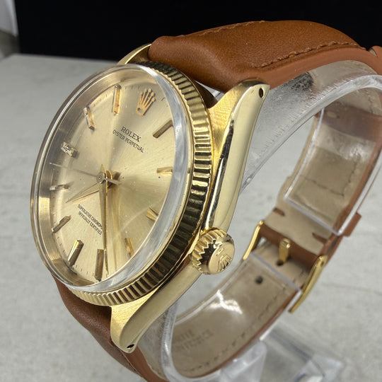 1963 Rolex Oyster Perpetual 34 14K Ref: 1005 Lume Patina