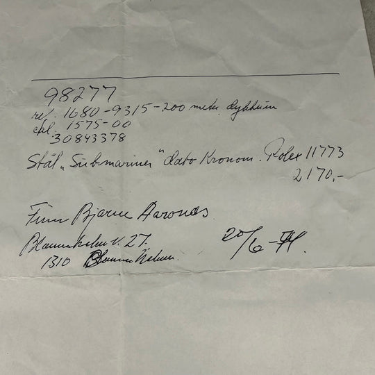 1972 Rolex Submariner «Red Sub» Ref: 1680