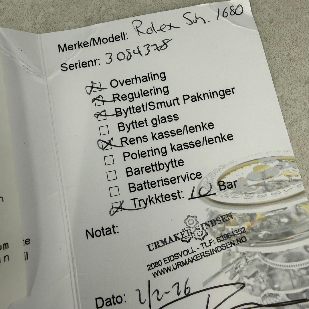 1972 Rolex Submariner «Red Sub» Ref: 1680