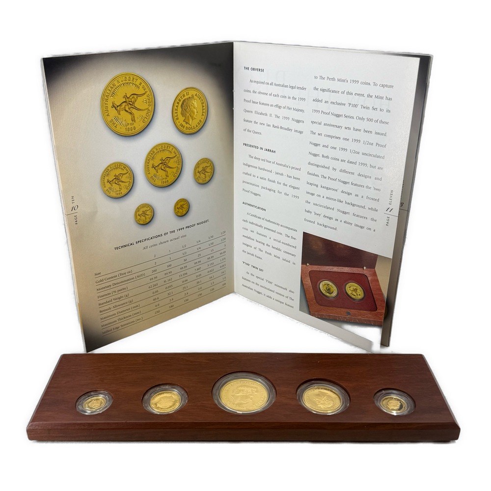 59.10g .999Au 1999 Australian Proof Nugget Gold Coin Series