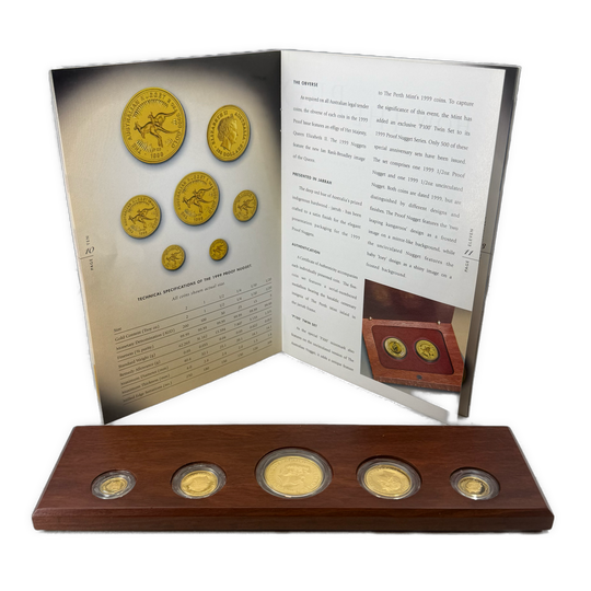 59.10g .999Au 1999 Australian Proof Nugget Gold Coin Series
