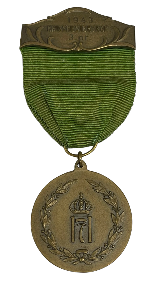 SOLGT! Krigsmesterskapet i Stockholm 1943 3.premie Medalje