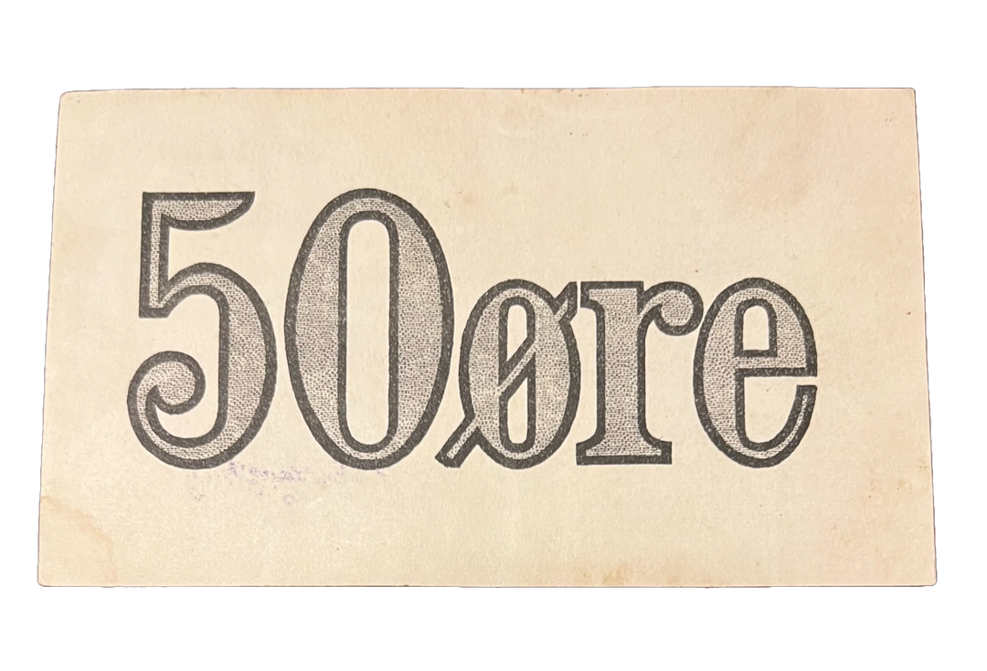 50 Øre 1919/20 Spitsbergen Kulkompani kv.1/1+