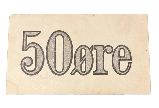 50 Øre 1919/20 Spitsbergen Kulkompani kv.1/1+