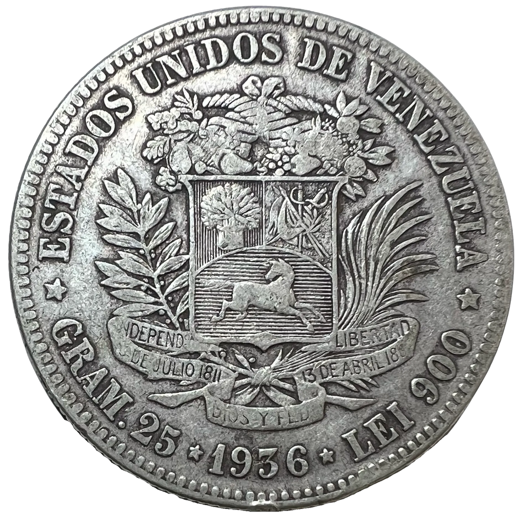 5 Bolivares 1936 Venezuela