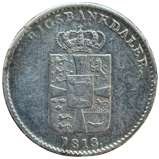 1 Rigsbankdaler 1813 Danmark Fr. VI kv.1