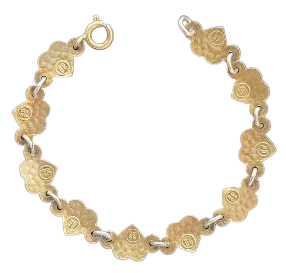 Armbånd til barn med rosa emalje 13cm