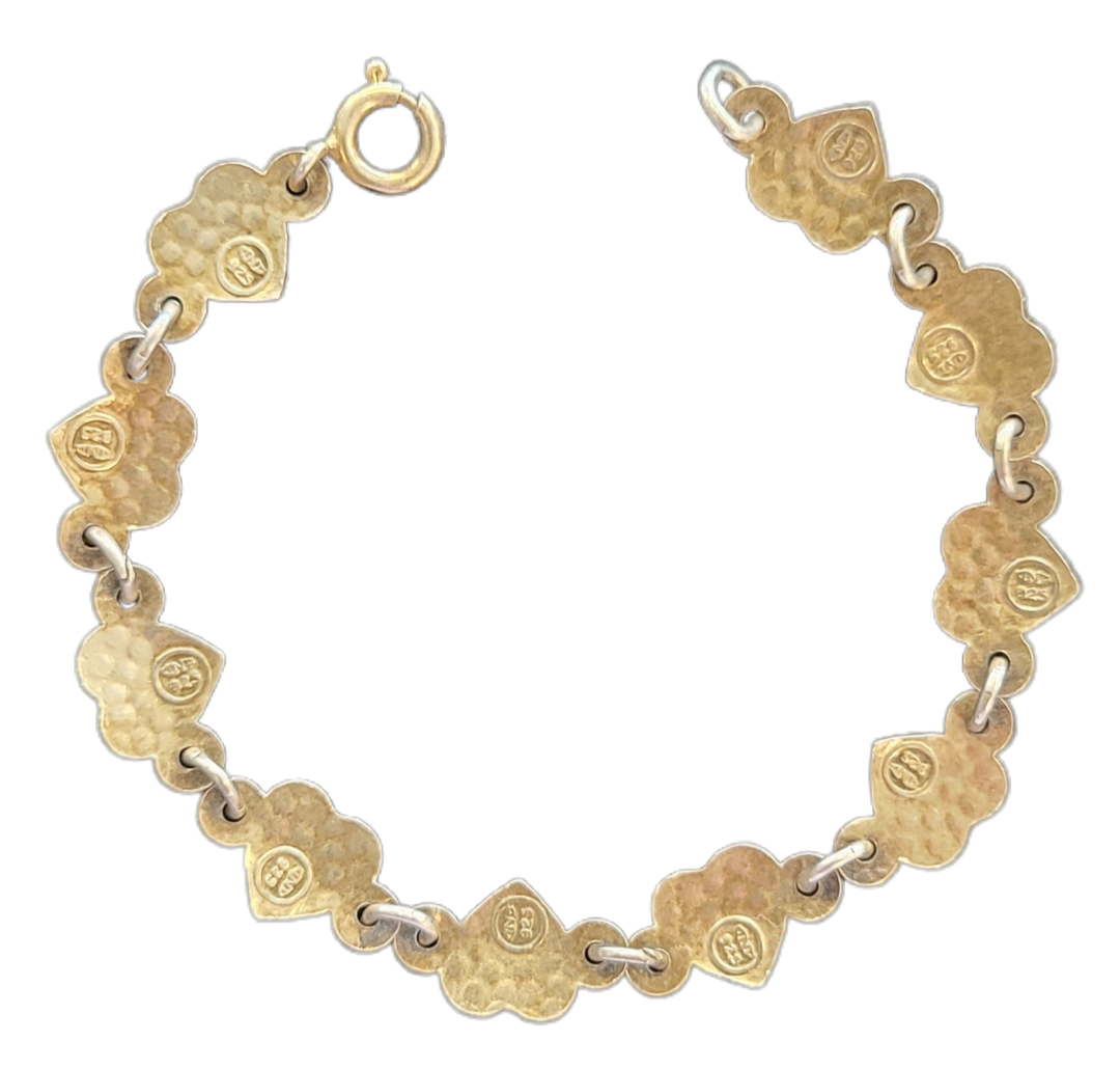 Armbånd til barn med rosa emalje 13cm