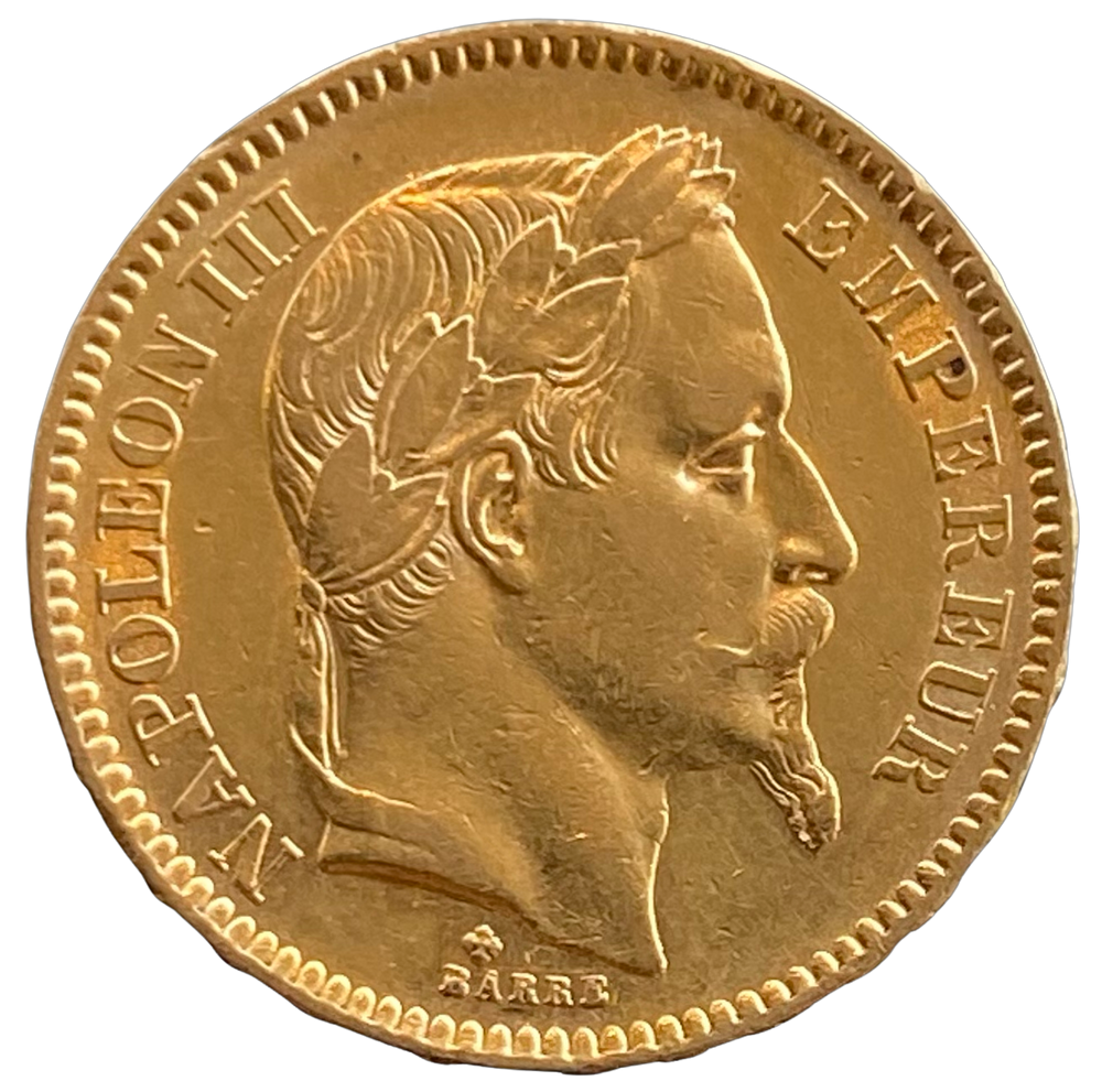 20 Francs 1865 France 6.45g .900Au (SPOT+5%)