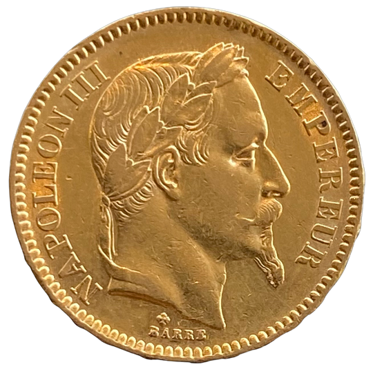 20 Francs 1865 France 6.45g .900Au (SPOT+5%)