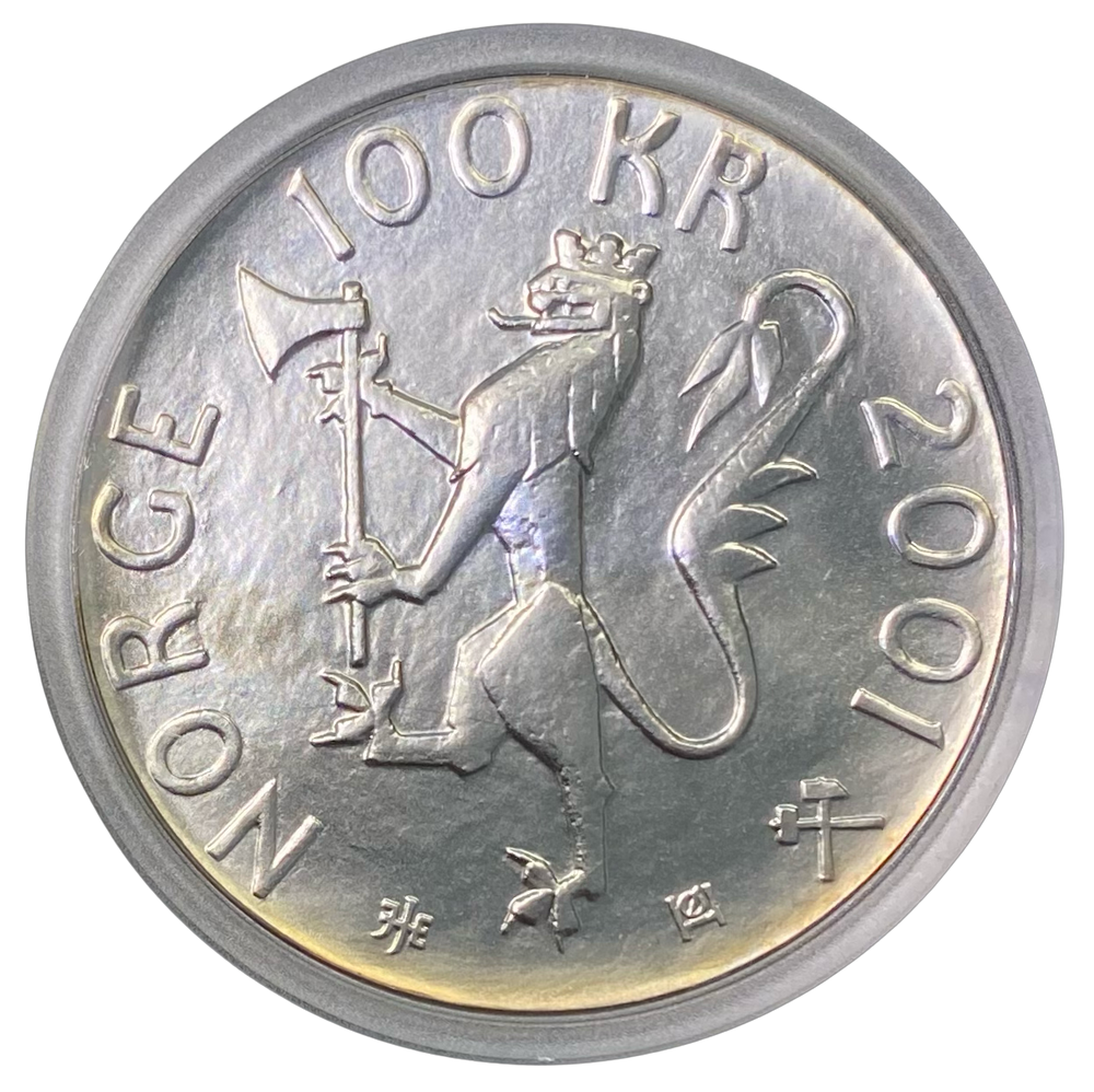 33.8g .925 Silver (SPOT) 100Kr 2001 Nobels Fredspris i kapsel