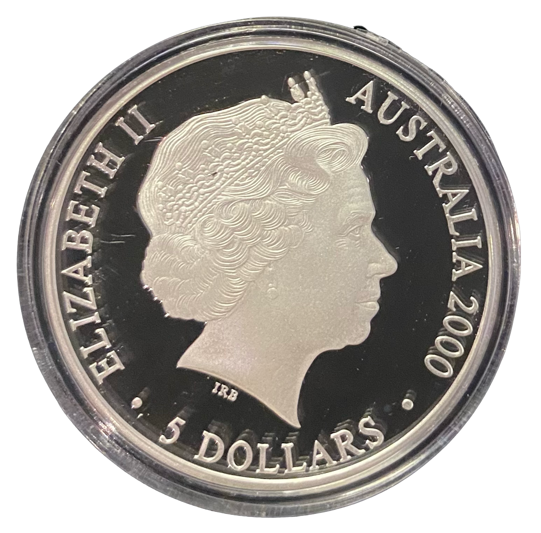 1 oz .999 Silver $5 Sydney 2000 Olympics Kookaburra (2% over spot)