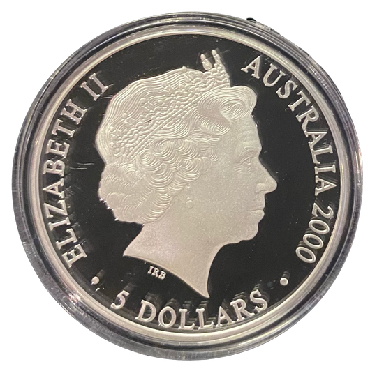 1 oz .999 Silver $5 Sydney 2000 Olympics Kookaburra (2% over spot)