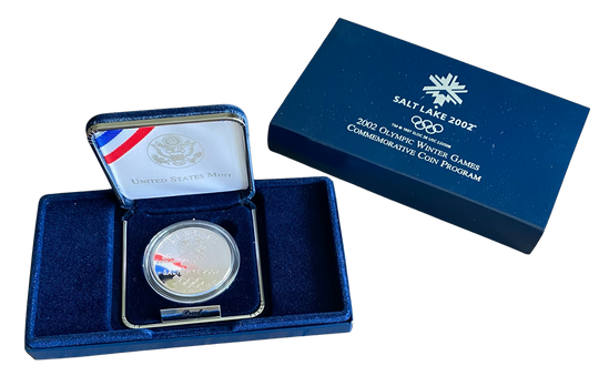 26.7g .900 Silver $1 USA 2002 Salt Lake Olympic Winter Games (SPOT+2%)