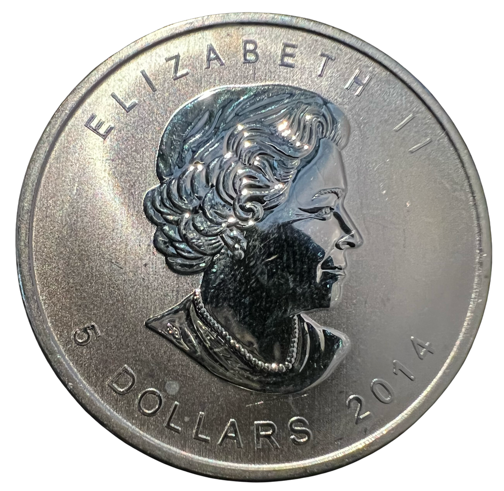 1oz .999Ag Peregrine Falcon 2014 Canada (flekker)