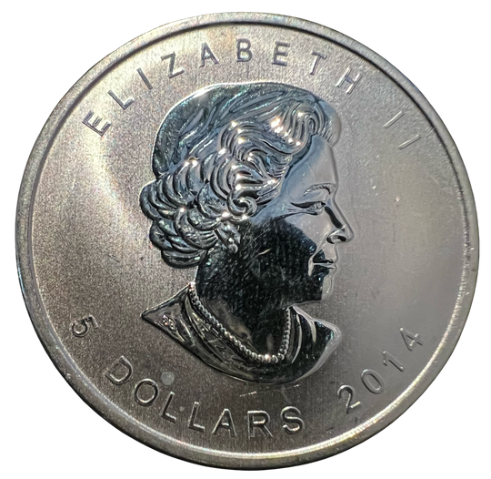 1oz .999Ag Peregrine Falcon 2014 Canada (flekker)