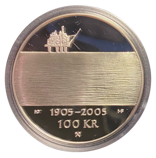 33.8g .925 Silver (SPOT) 100Kr 2004 Norge Unionsoppløsningen i eske