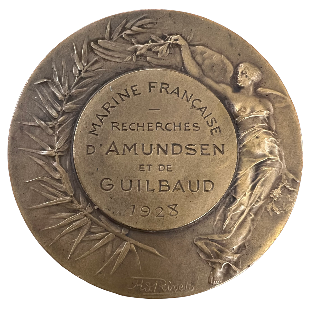 Latham Medaljen Frankrike 1928 Amundsen i original eske