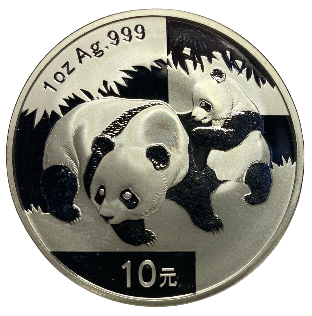 1oz .999Ag Panda 10元 2008 China