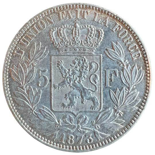 SOLGT! 5 F 1873 Belgium (Protege)