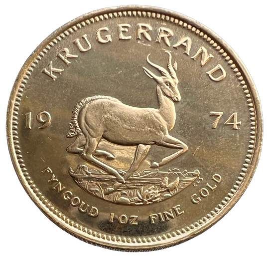 1oz .999Au Krugerrand 1974 NB! Kun bestilling via forhåndsfaktura
