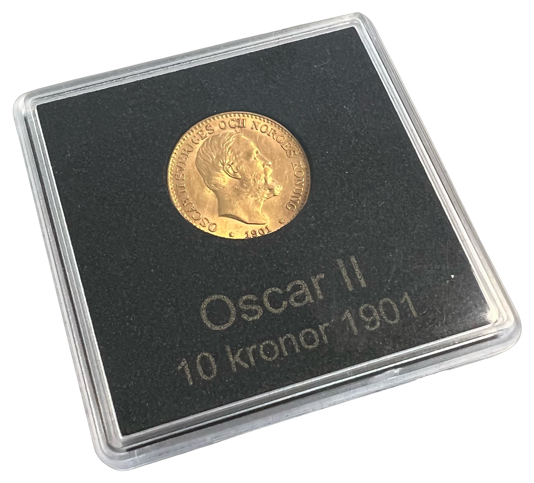 4.48g .900Au SPOT+2% 10kr 1901 Sverige