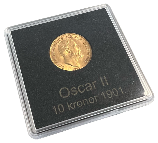 4.48g .900Au SPOT+2% 10kr 1901 Sverige