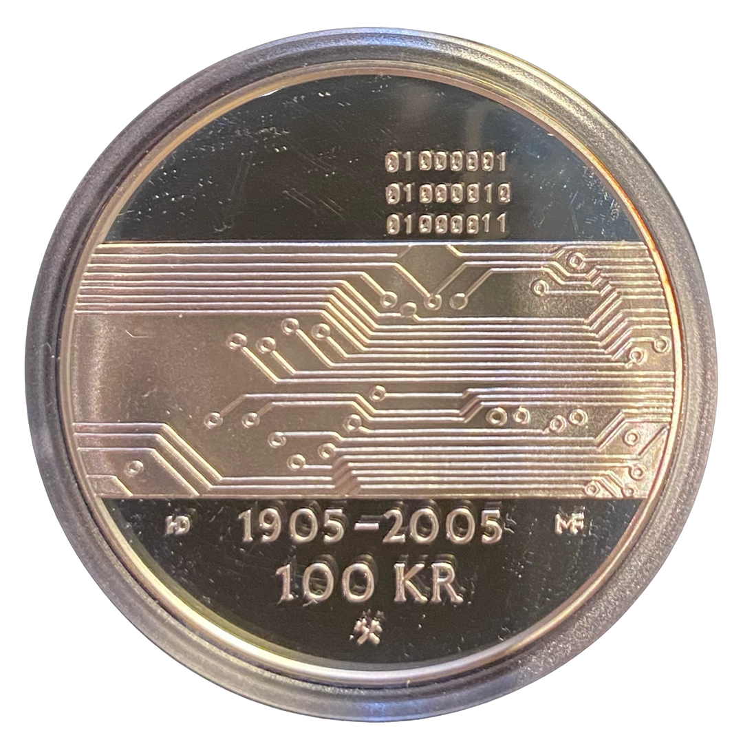 33.8g .925 Silver (SPOT) 100Kr 2005 Norge Unionsoppløsningen i eske