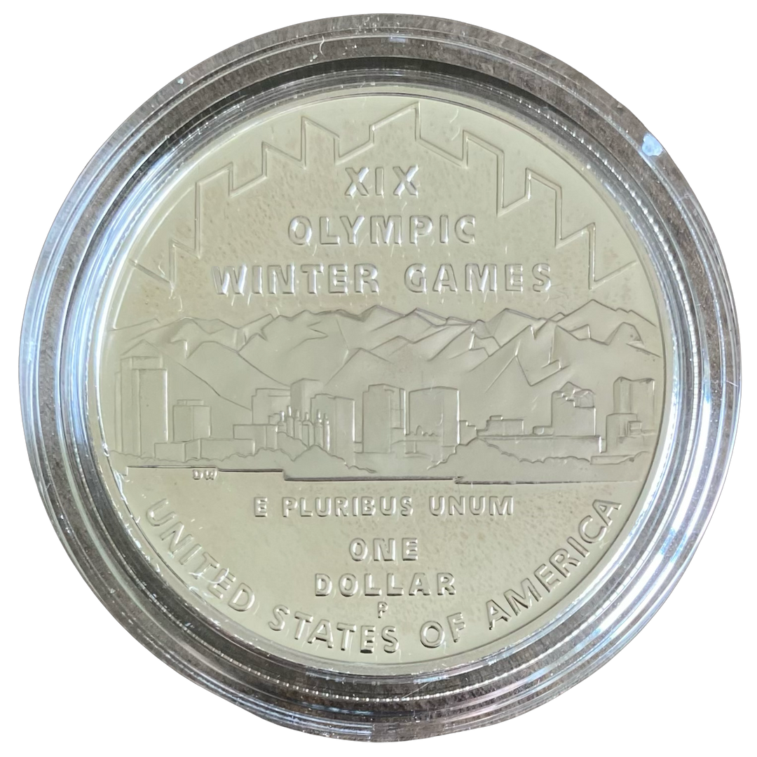 26.7g .900 Silver $1 USA 2002 Salt Lake Olympic Winter Games (SPOT+2%)