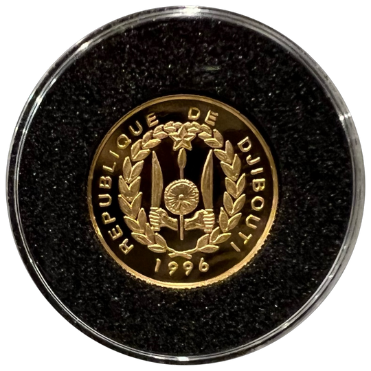1/25oz .999Au (SPOT) 250Djf 1996 Djibouti