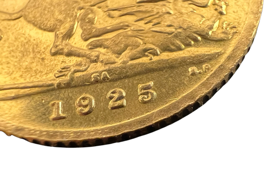 3.99g .900Au  1/2 Sovereign 1925