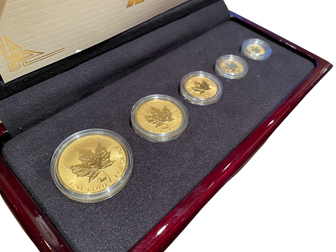 59.2g .999 Gold 2001 Maple Leaf Viking Heritage set