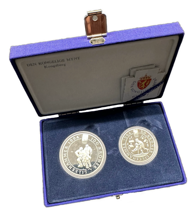 50.8g 925 Silver (SPOT+4%)Lillehammer’94 Sølvpar nr.3