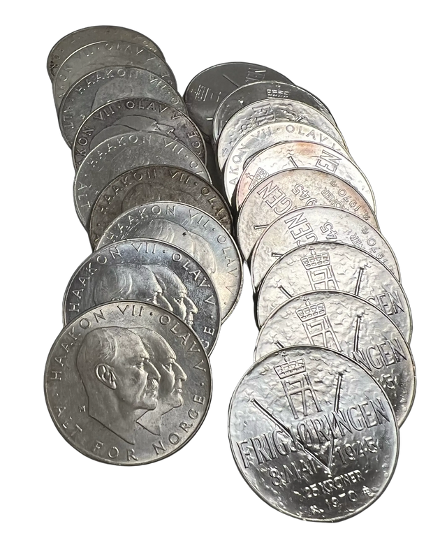 507.5g .999Ag (Net. weight) SPOT 20x29g .875 25kr 1970