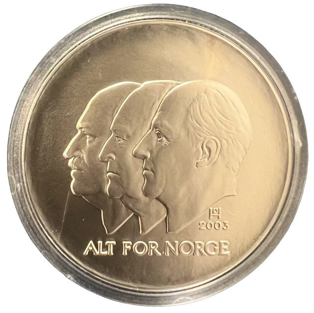 33.8g .925 Silver (SPOT) 100Kr 2003 Norge Unionsoppløsningen i kapsel