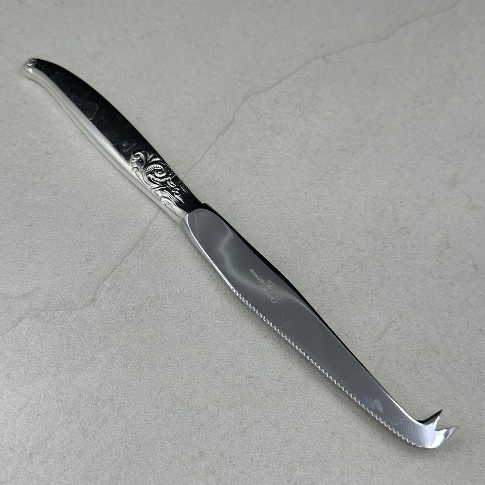 Telesølv Ostekniv tynt blad m/tagger 21cm