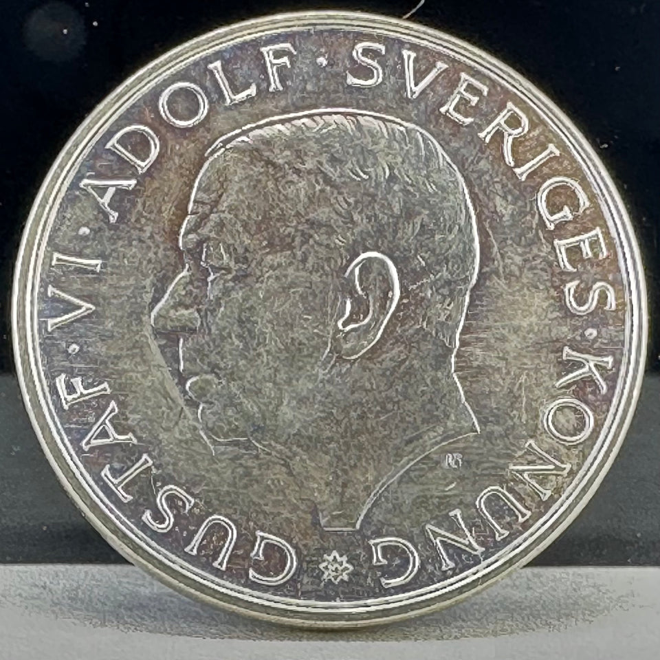 270g .835Ag 10kr Sverige 1972 Kong Gustav Adolf 90år